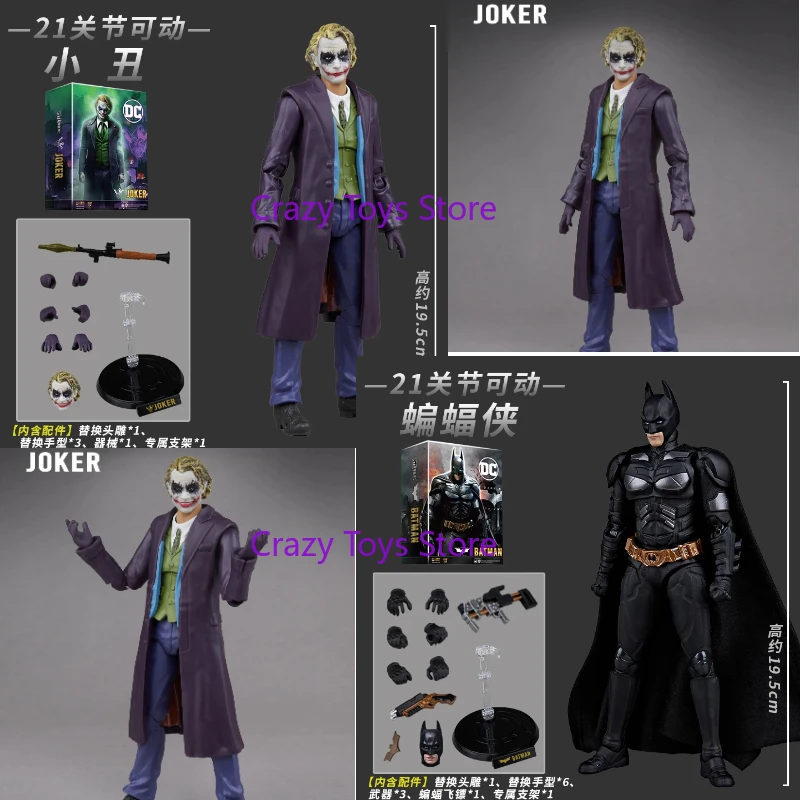 

NEW SPOT Fondjoy Fanle Movie Batman Black Knight Heath Ledger Joker 1/9 Movable Figure Model Toy Collection Gifts for Boy