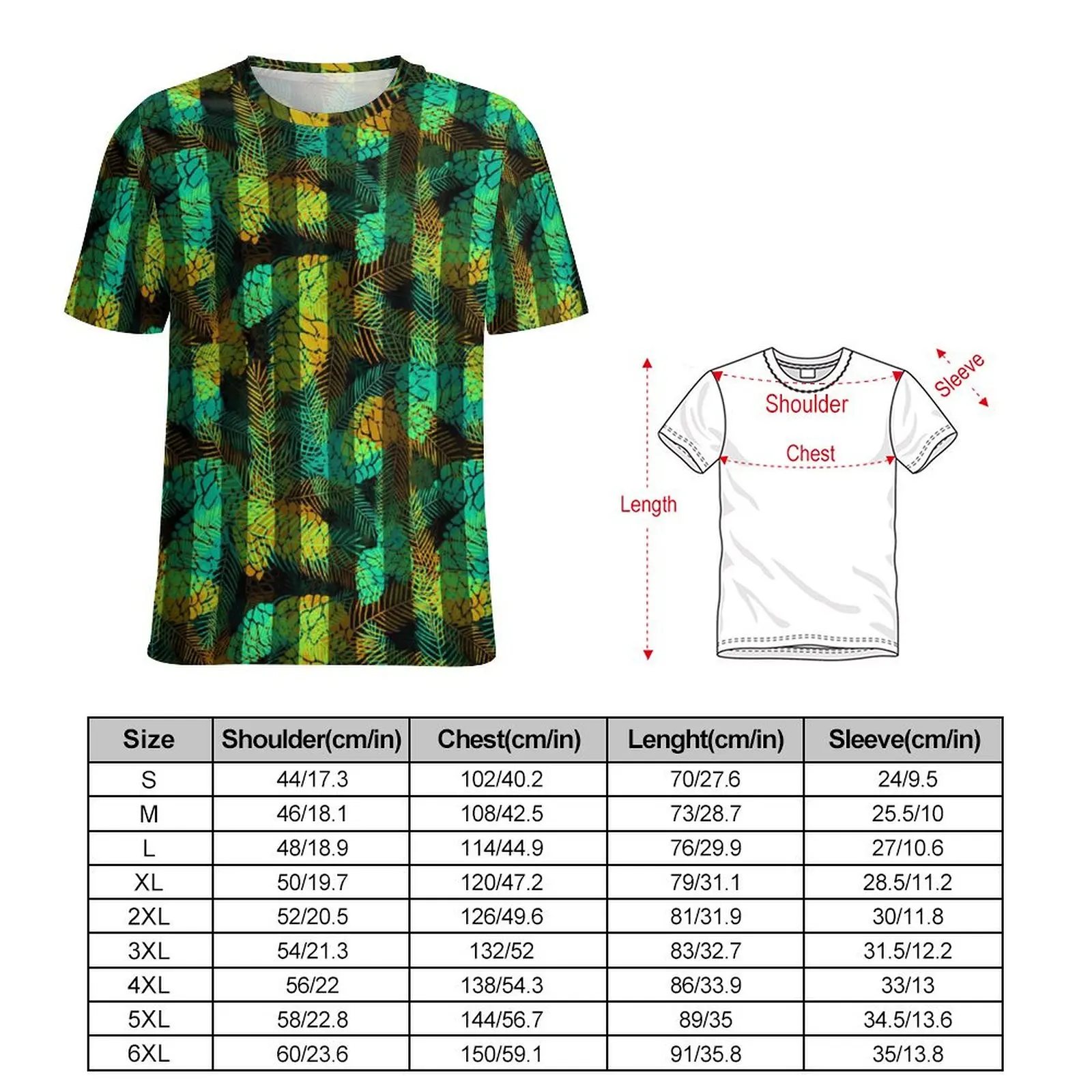 Man Green Pine Cones T Shirt Stripes Print Hip Hop T-Shirts Short Sleeve Design Tops Wholesale Beach Kawaii Plus Size Top Tees