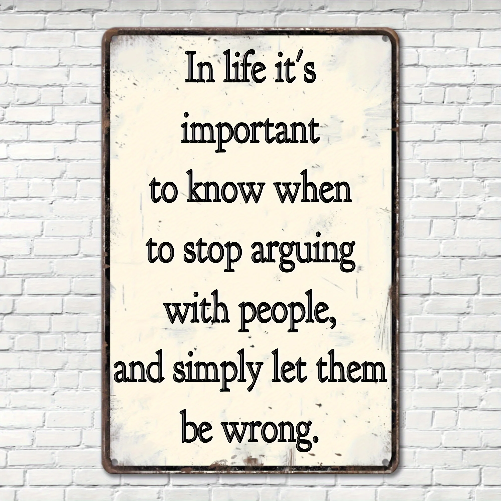 

Chic Vintage Metal Sign - 'What's Important in Life'| Waterproof & Weatherproof Decor for Bars, Cafes, Garages, Farmhouses