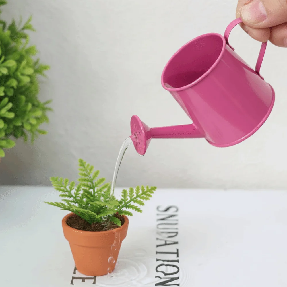 Spout Shape Watering Can Planter Round Opening Decorative Watering Can Succulent Planter Handle Flower Pot Home Table Decor