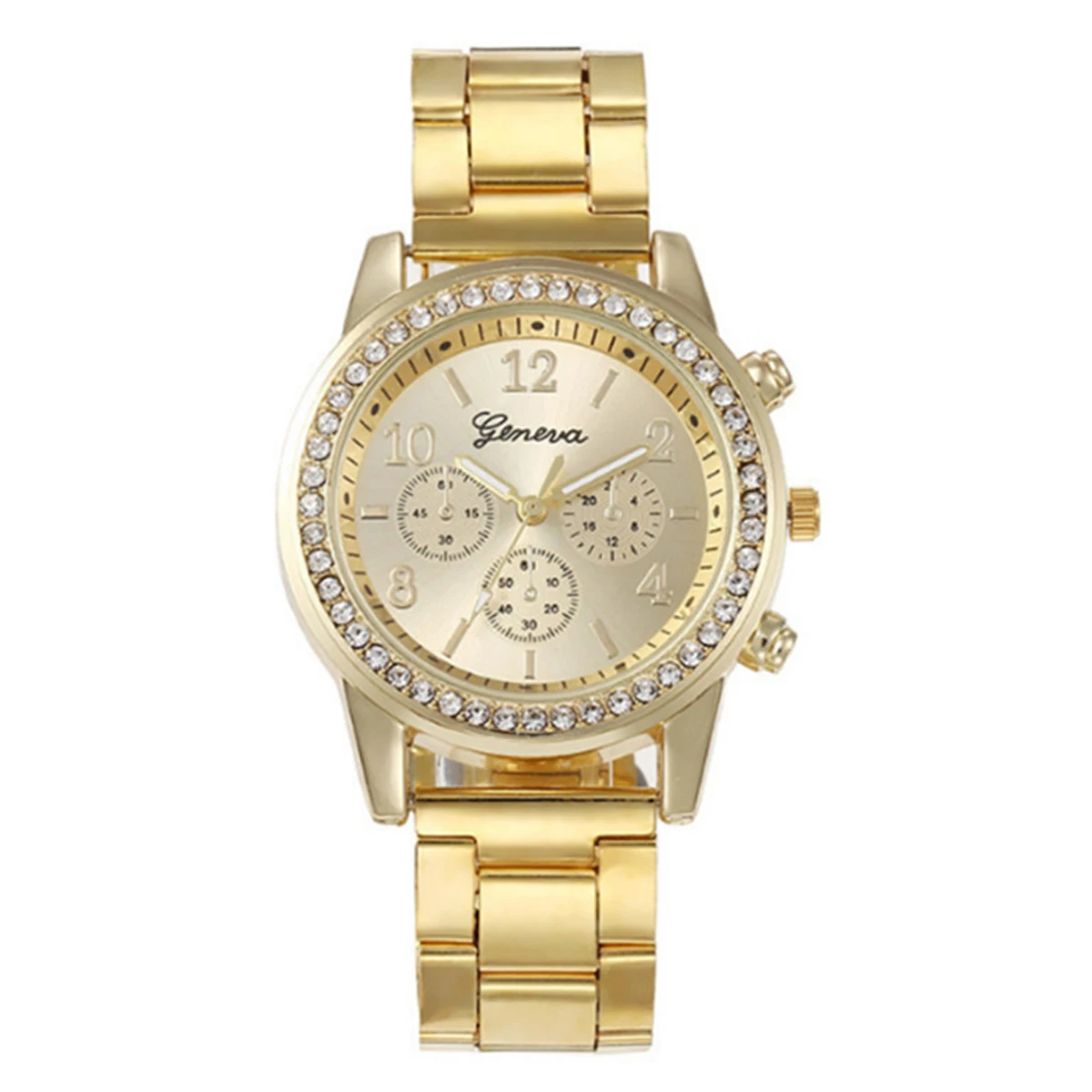 5pcs/set steel strip women's watch fake three eye women's casual Korean version quartz watch set