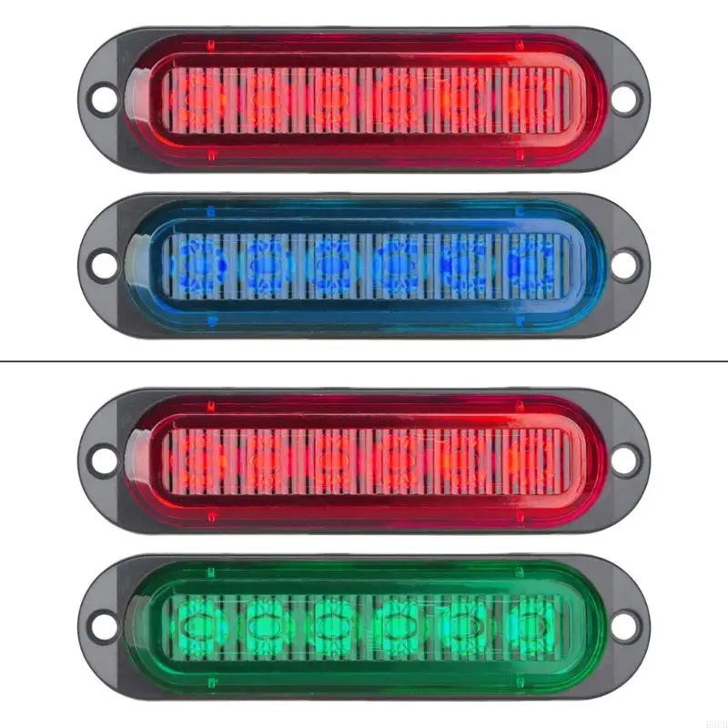 

Waterproof 6 LED Boat Navigation Lamp High Brightness Red Blue Lights Saltwater Proof Marine Safety Equipment Pack of 2 R6FB