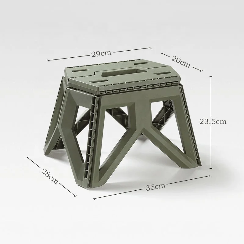 Outdoor Portable Folding Chair Camping Square Stool Plastic Night Fishing Campstool Lightweight Kids Step Stool
