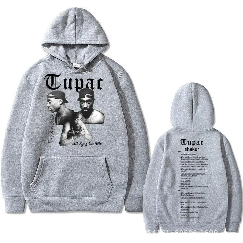 

European and American 2pac Printed Hoodie Sweatshirt for Women, Fashionable and Casual, Pure Cotton Y2k Top