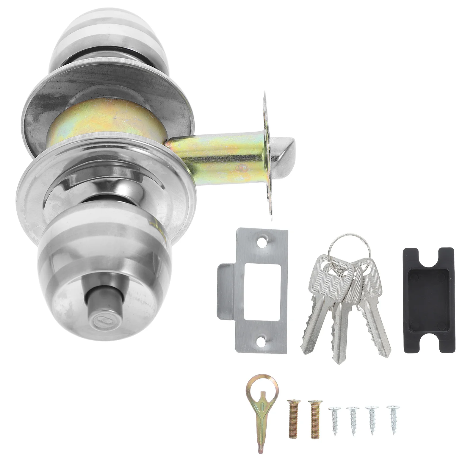 Ball Door Lock Keyed Bedroom Knob Double Locks Commercial Closet Catch Stainless Round Privacy H Interior Hardware Door