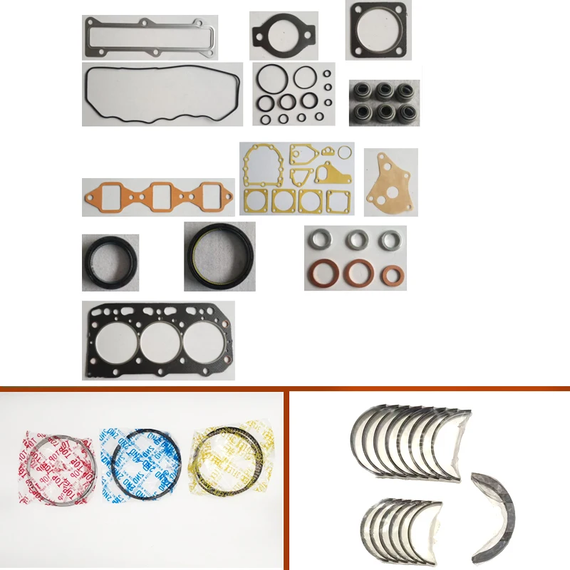 engine complete overhaul full gasket set kit main crankshaft connecting  bearing piston ring for Yanmar engine : 3TNA84