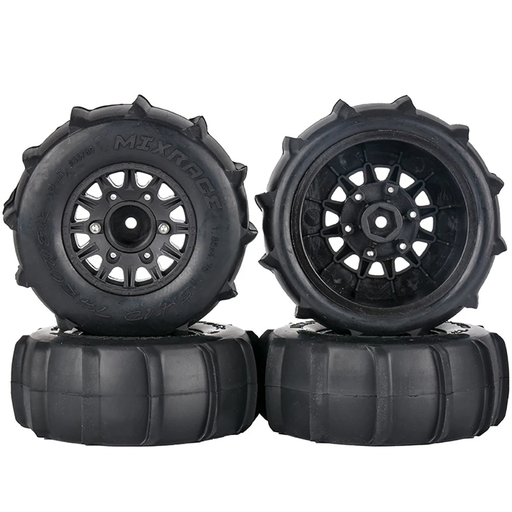 4Pcs 116mm 1/8 1/10 Short Course Truck Sand Tire with 12mm 14mm 17mm Wheel Hex for Traxxas Slash ARRMA SENTON Vkar SCTX10 RC Car