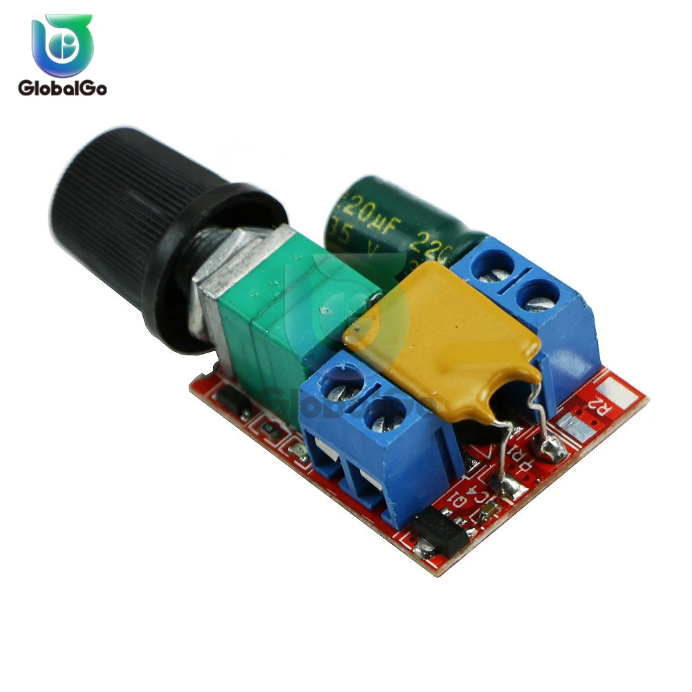 5A Voltage Regulator Mini PWM DC Motor Speed Controller 3V-35V Speed Regulator Control Switch LED Dimmer DC 5V 12V 24V