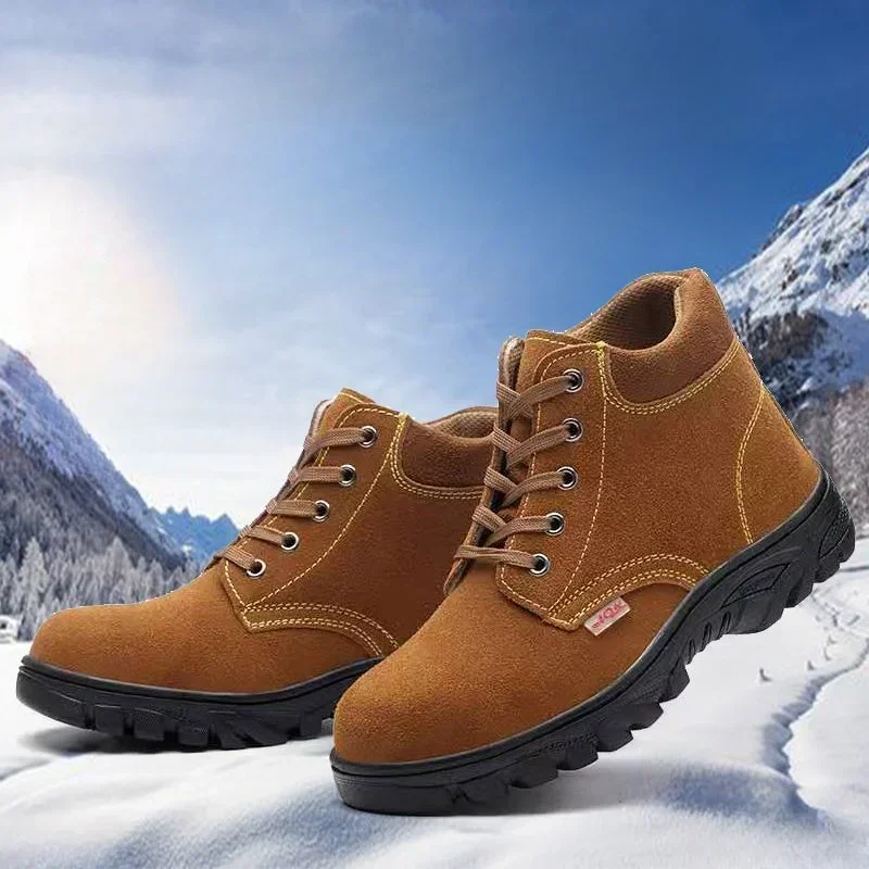 Warm Work Boots for Men Industrial Safety Winter Platform Man Shoes Designer Offer Offers New Casual Cheap Vintage Y2k Retro