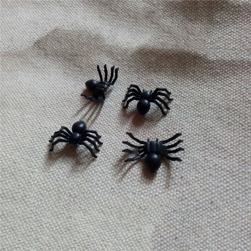 ABUM-200X plástico preto aranha truque halloween casa assombrada prop decoração