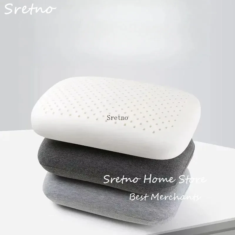 

SRETNO Multi-functional Natural Latex Small Pillow Office Waist Cushions Student Nap Sleeping Pillows Car Travel Portable Pillow