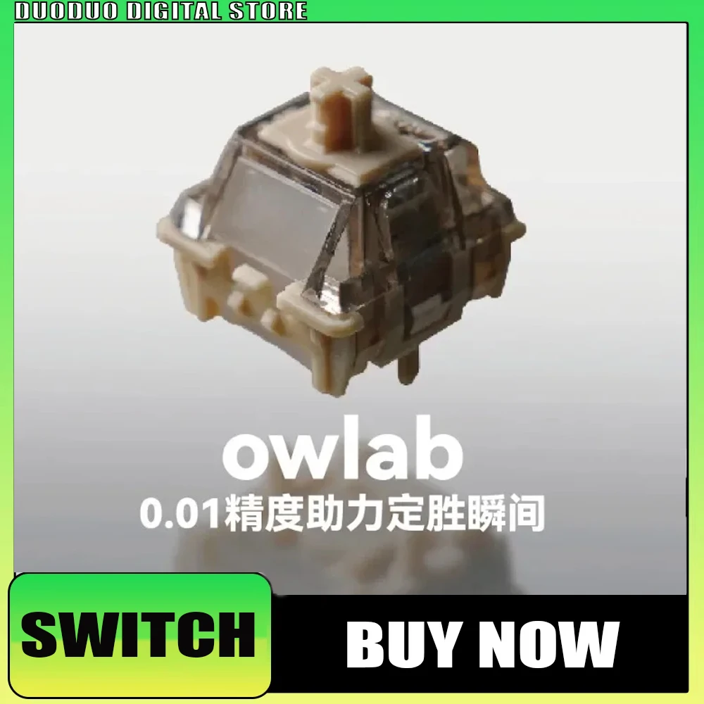 

Магнитный переключатель Owlab Ti HE, переключатель эффектов Холла, 40/50gf, переключатель клавиатуры оси для Wooting60/ATK/ Made68/ MAD60HE, подарок для клавиатуры