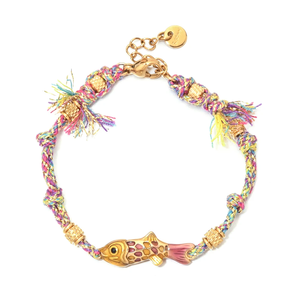 Hot Selling Rope Color Ocean Fish Bracelets for Women Europe and America Fashion Stainless Steel Jewelry Gift