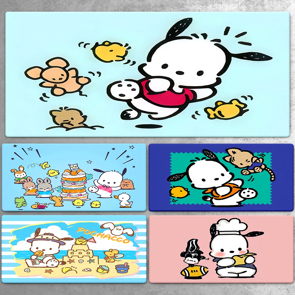 Large Mousepad XXL Sanrio Pochacco Mouse Pad Keyboard Game Accessories Mouse Mats Game Office Computer PC Gamer Laptop Desk Mat