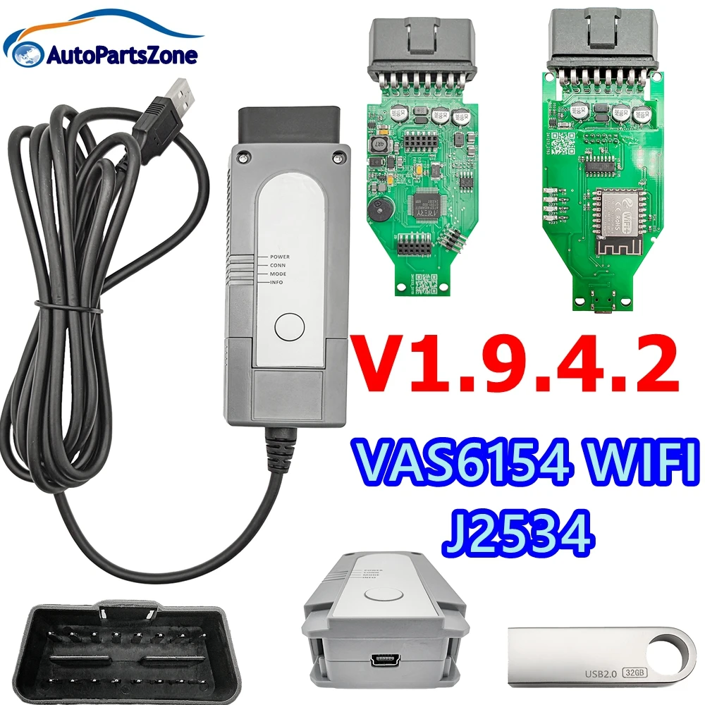 Schneller Versand 6154 Scanner V1.9.4.2 OBD2 Auto-Diagnosegerät für VAG für AUDI Engineering V17.01 Auto-Diagnosegerät Firmware-Upgrade Unterstützt 6154 J2534 WIFI/USB
