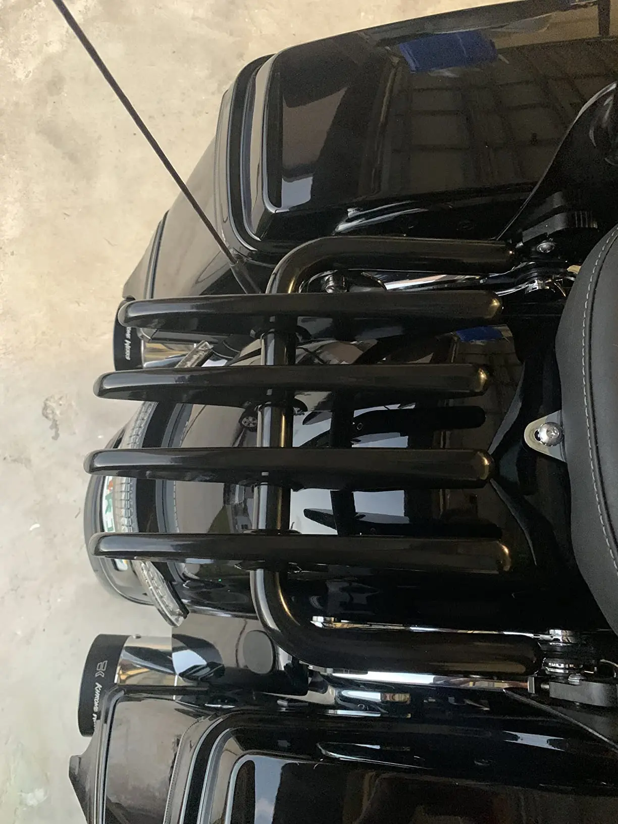 رف أمتعة أسود خفي لدراجة Harley Electra Street Glide Road King FLHX FLHT 2009-22