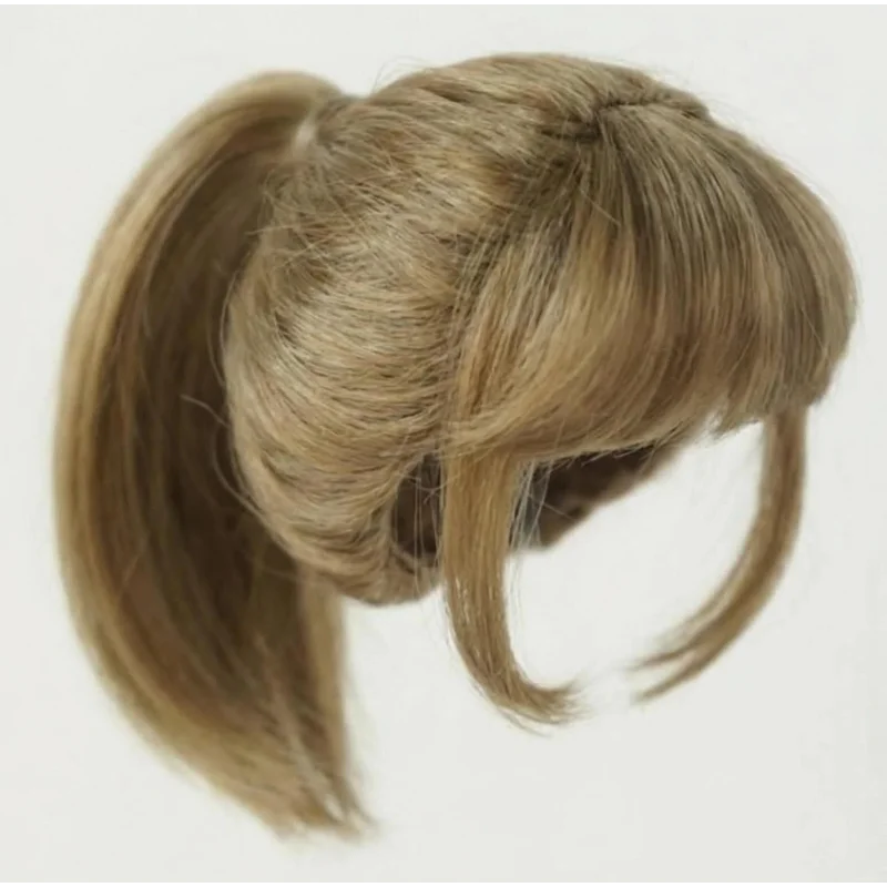 

JD289 1/6 1/4 1/3 Synthetic Mohair BJD Wigs 6-7 7-8 8-9 YOSD MSD SD High Single Ponytail Wig With Full Bangs NobelLady Doll Hair