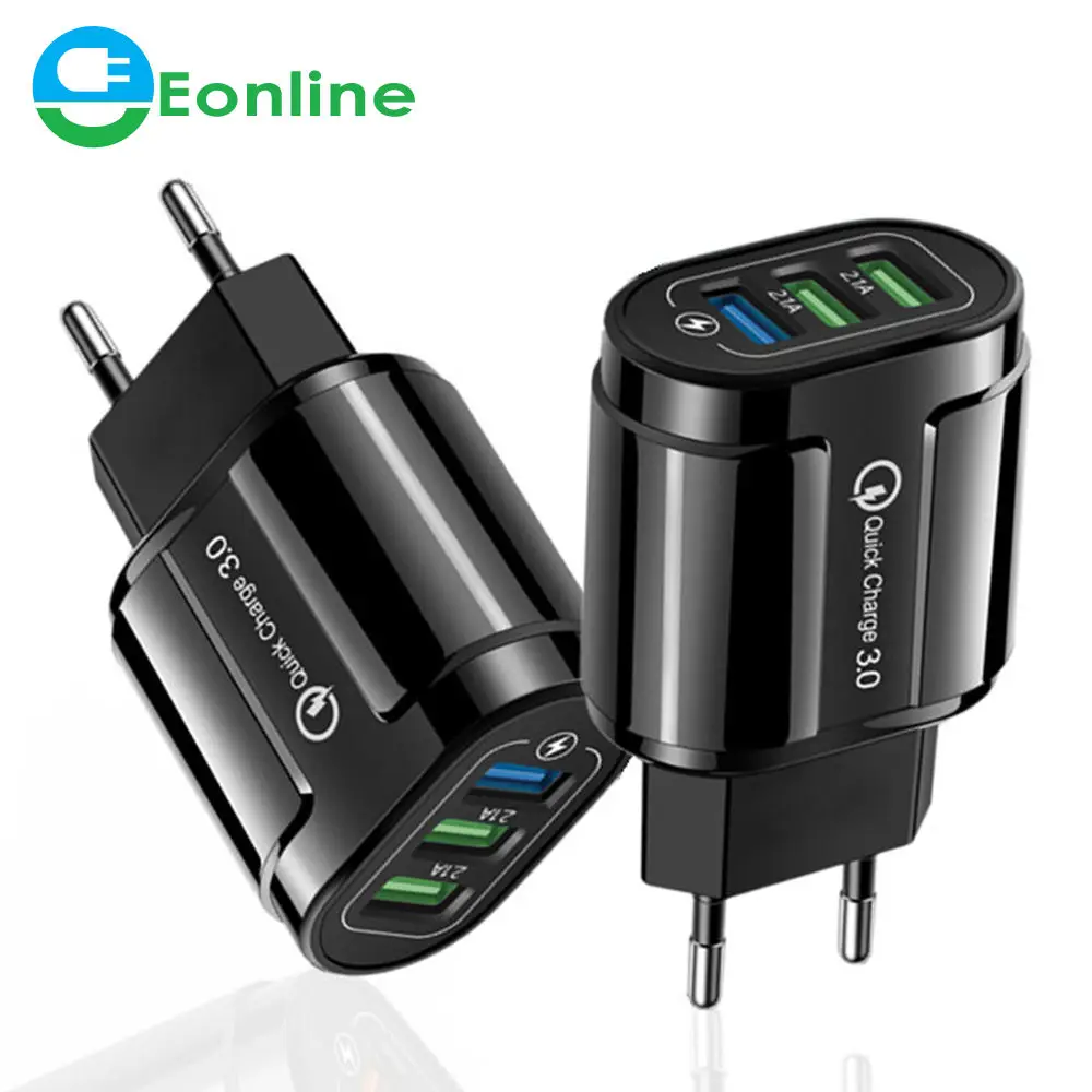 

EONLINE Mobile Phone Charger USB Charger Quick Charge 3.0 4.0 Universal Wall Fast Charging Adapter For iPhone Samsung Tablet