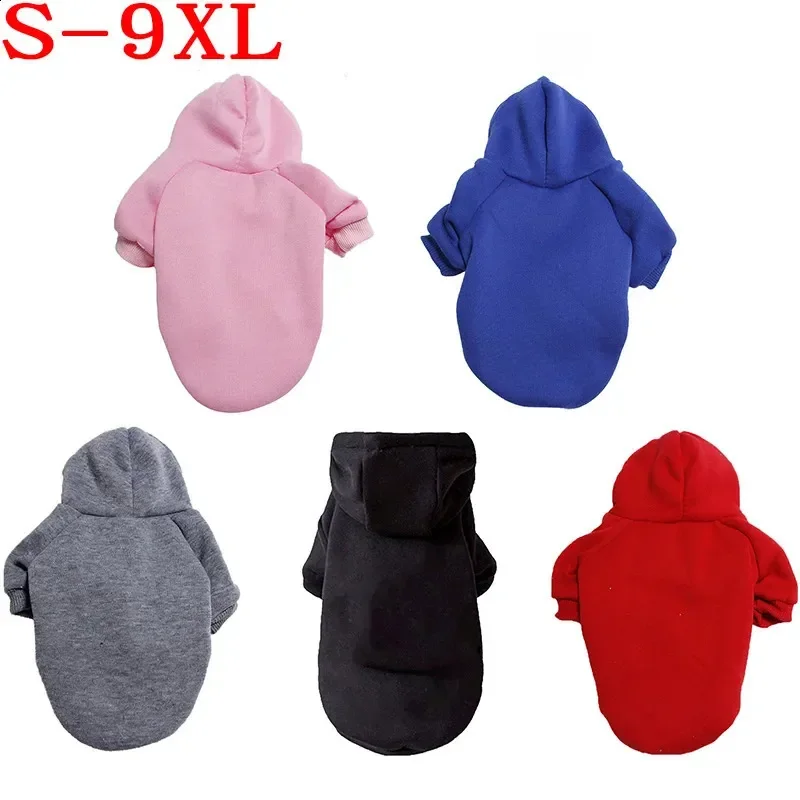 

2025Solid Dog Jacket Coat Hoodies Sweatshirt Pet Clothes For Samll Medium Large Dogs Labrador French Bulldog Yorkshire Outfit S-