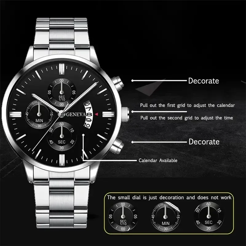 Six Three Men's Business Watch Strap Needle Eye Men's