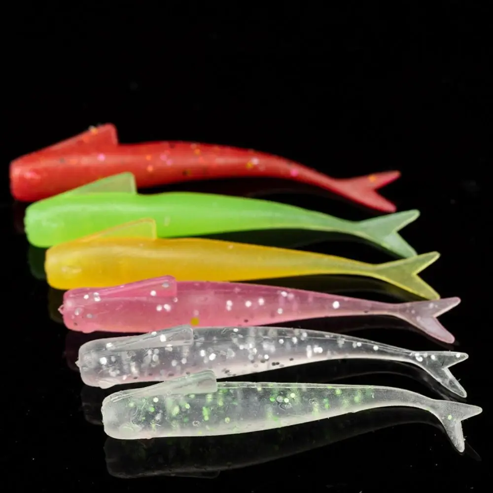 15PCS Outdoor TPE Fishing Soft Lures 4cm 6 Colors Artificial Lures Minnow Lures Fishing Lures