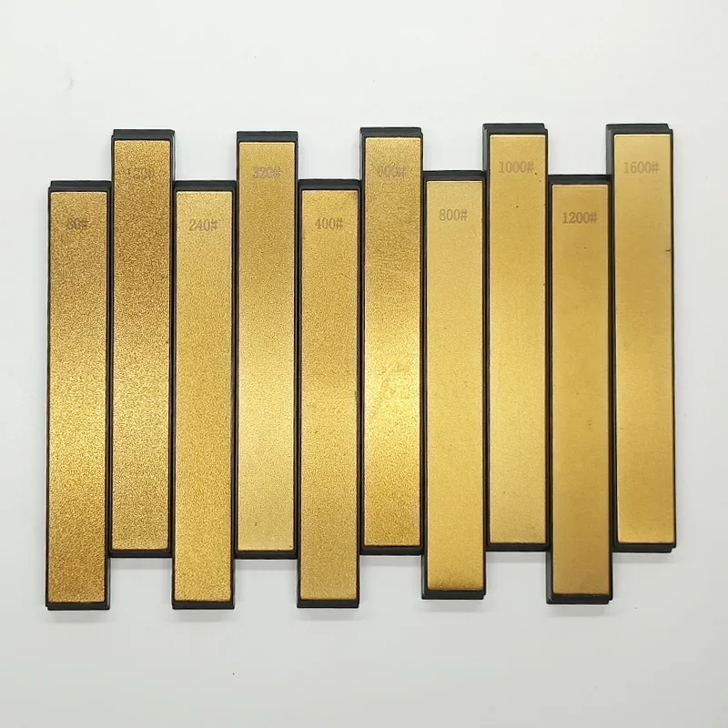 

3-5pcs 160*20mm Electroplated Gold-plated Titanium Diamond Sharpening Stone Fixed Angle Sharpener Accessories Whetstone Sets Hot