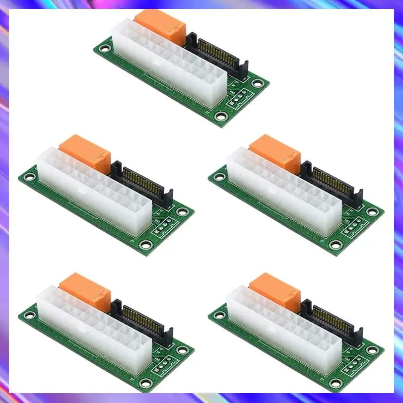 

5X плата питания, двойной блок питания, несколько адаптеров питания Add2psu с разъемом Sata ATX 24Pin на 4Pin для биткойн-майнера