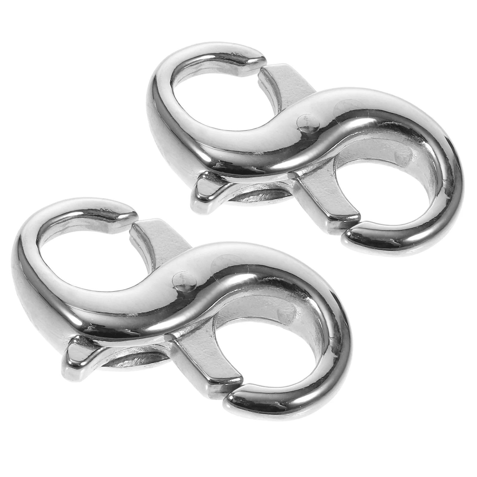 

2 Pcs The Lobster Stainless Steel Figure 8 Buckle Bracelet Necklace Connection DIY Jewelry Parts Findings Kit Jump Rings