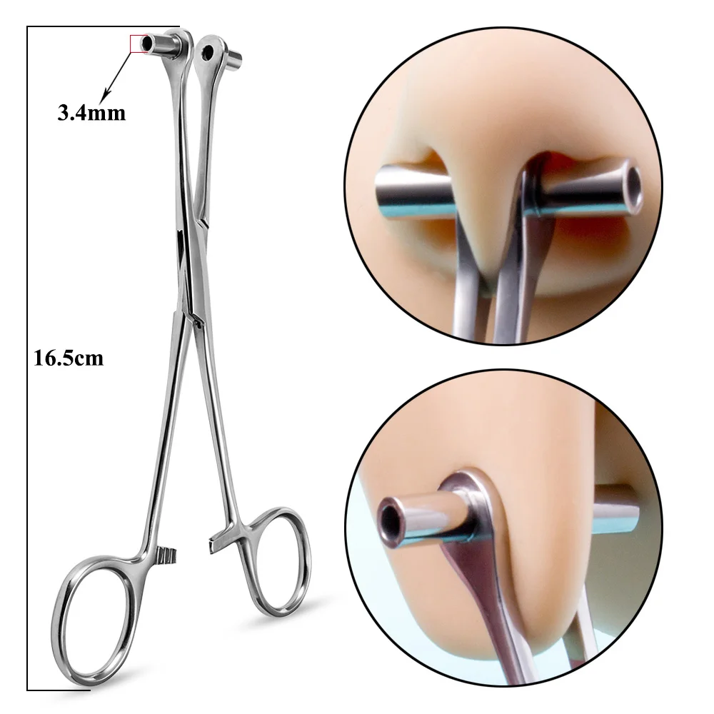 Chirurgenstahl Zange Körper Piercing Werkzeug Zange Nadel Rohr Klemme Pinzette Öffnen Schließen CBR Ring Zange Ohr Bauch Nase Pierc Werkzeuge