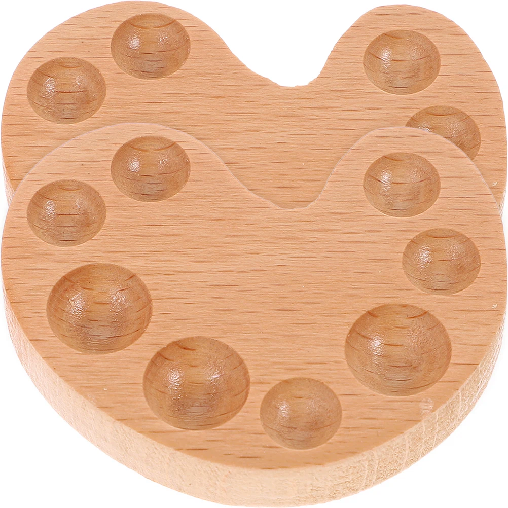 

2Pcs Watercolor Wooden Paint Tray Practical Small Painting for Artists Students Children Wooden Paint Palette