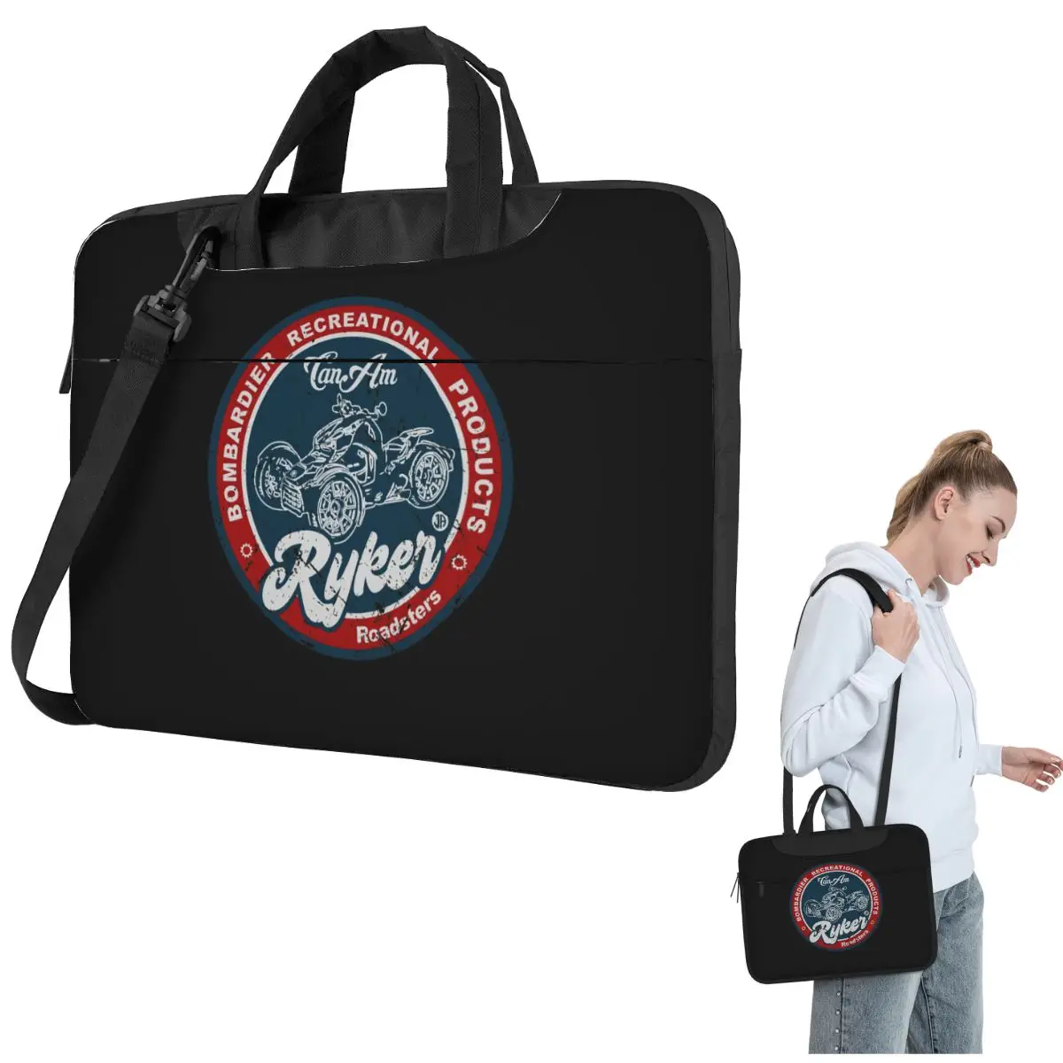 

BRP ATV Unisex Can Am Logo Laptop Bag Protective Case Computer Bag 13 14 15.6 Inch Crossbody Notebook Pouch For Macbook Pro Air