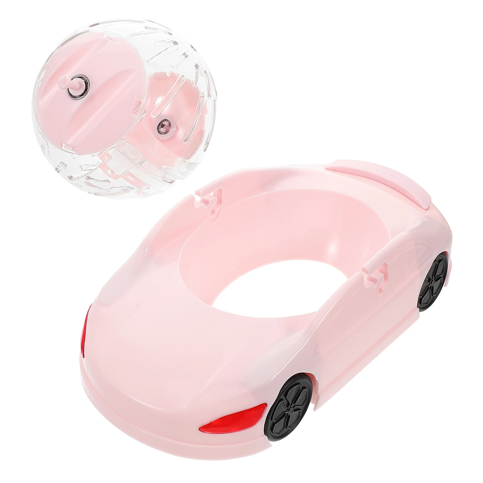 

Pet Running Wheel Cute Hamster Exercise Supplies Crystal Ball for Hamsters Car Pink Fitness