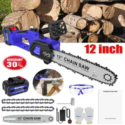 12 inch draadloze elektrische kettingzaag borstelloze mini-kettingzaag met batterij gereedschapskist handheld voor Makita hout, snijden tuinboom