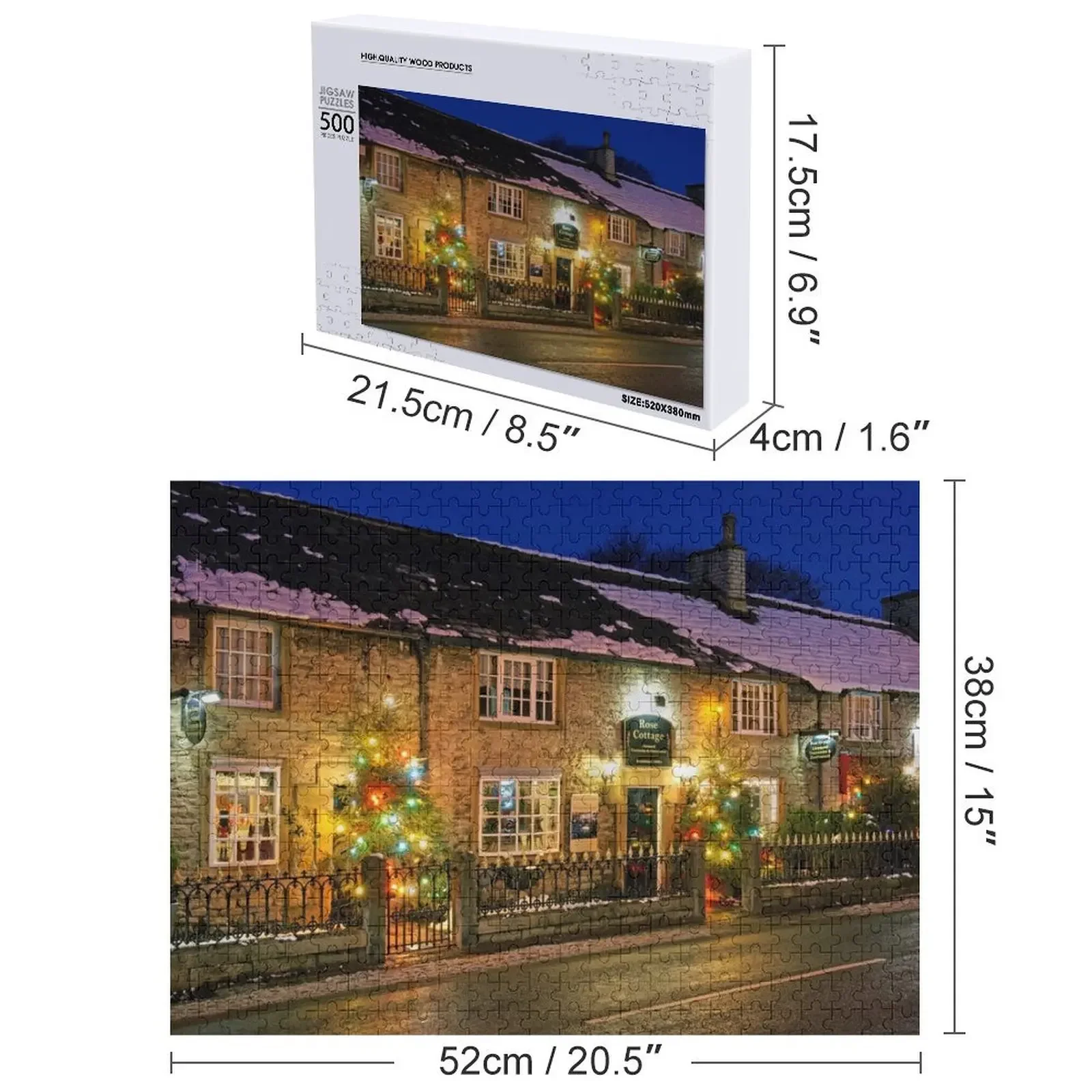 Rose Cottage,Castleton Jigsaw Puzzle Children Wooden Adults Puzzle