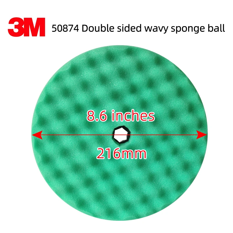 

3M 50874 8 Inch Sponge Compound Buffing Polishing Pad Dual Action Car Polisher Automotive Compounding Waxing Finishing