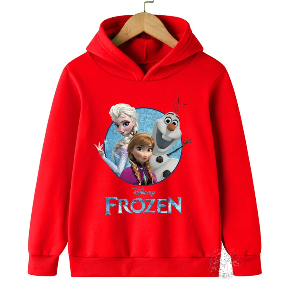 Frozen Elsa Hoodie Kids cartoon Clothes Hoodie Suitable Baby Girl kid Long Sleeve Sweatshirt Antumn Manga Pullover Sweater tops