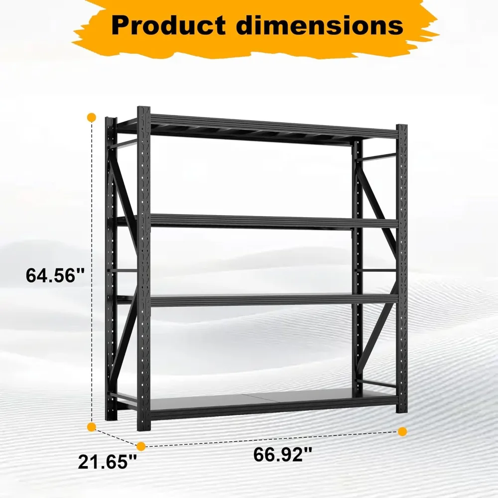 2 Sets Heavy Duty Metal Garage Shelving Unit 67