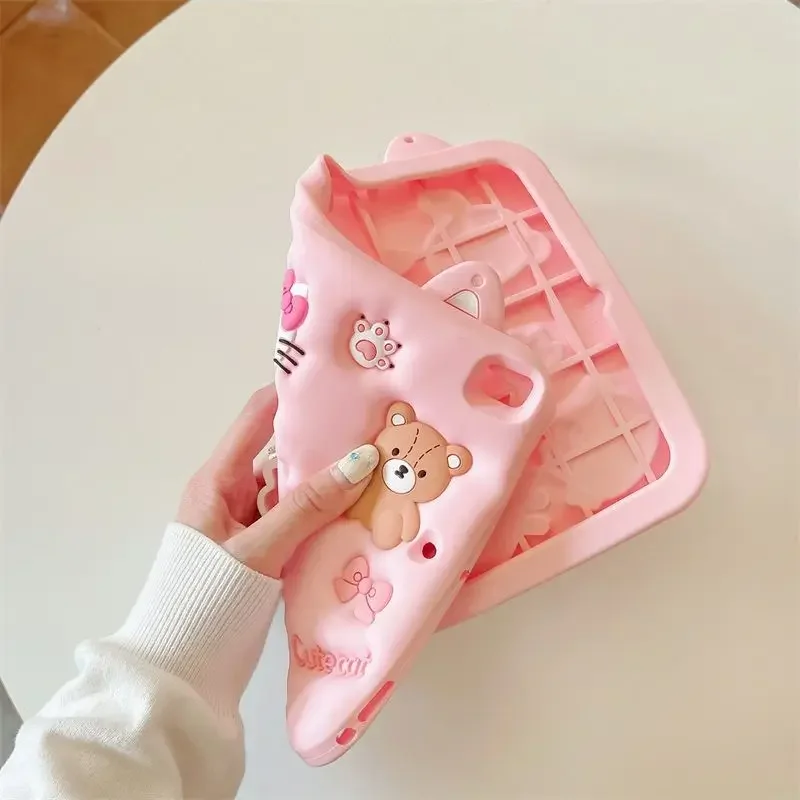 Imagem -04 - Eva Hello Kitty Case Suporte para Samsung Galaxy Tab a9 8.7 X110 Tab A9plus X216 Tab a8 a7 Lite T220 Capa à Prova de Choque Funda Crianças