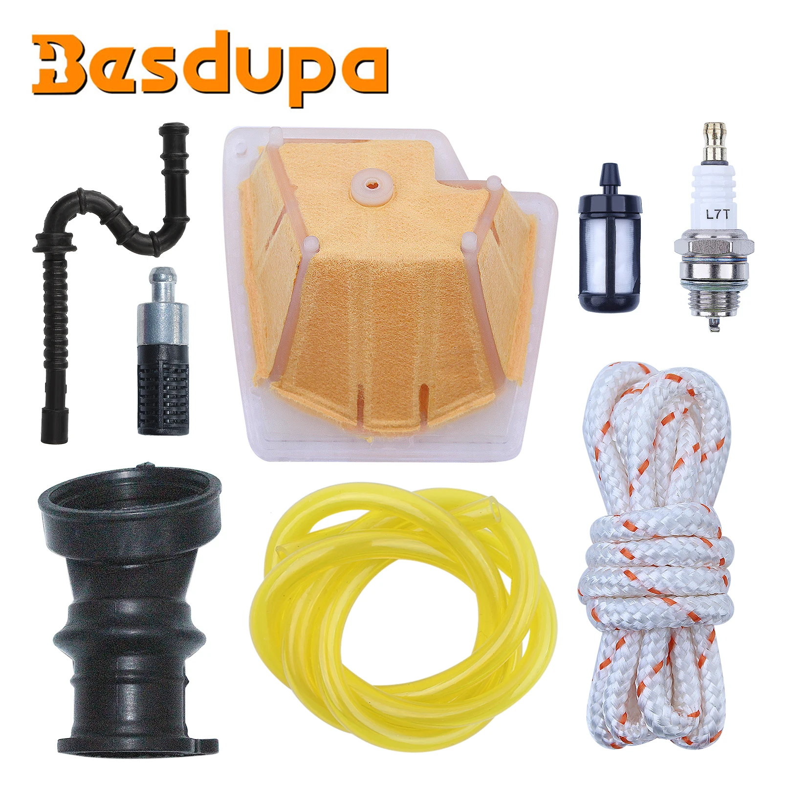 Kit de Linha de Filtro de Combustível de ar para Stihl Ms270 Ms270c Ms280 1133 120 1604 w Vela de Faísca Filtro de Óleo Tubo de Óleo Corda de Puxar Tubo de Entrada