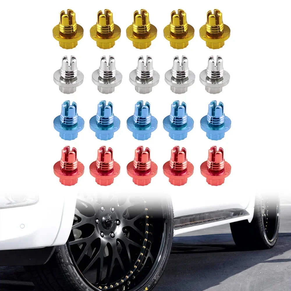 25pcs/lot Plastic Rim Lip Replacement Wheel Rivets / Nuts For Wheel Cap Lip Screw Bolt Tires