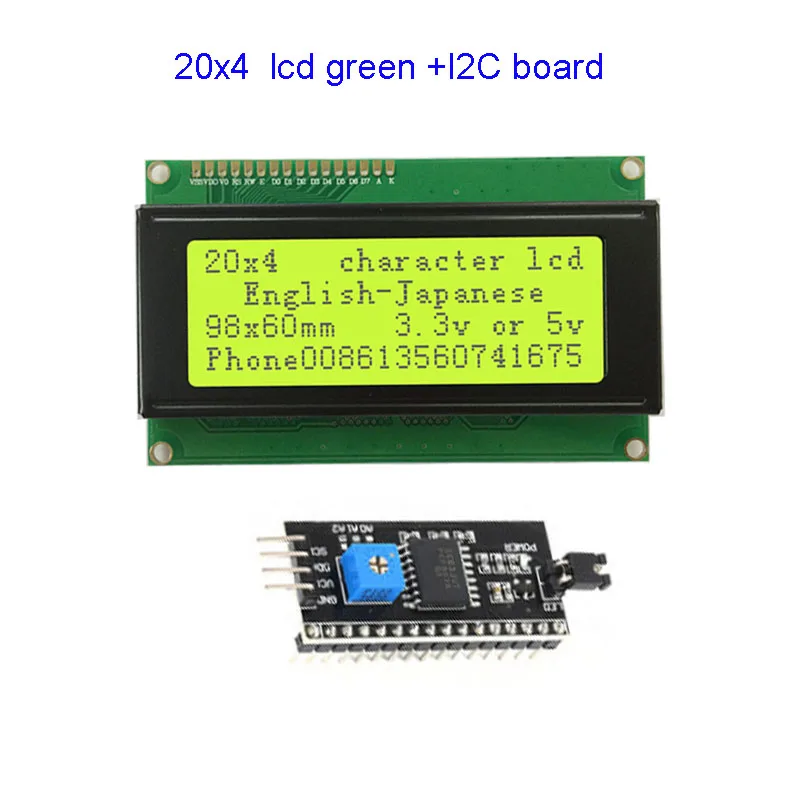 Imagem -04 - Módulo Branco do Painel de Exposição do Lcd Módulo do Caráter 20x4 Iic I2c 3.3v 5v 2004