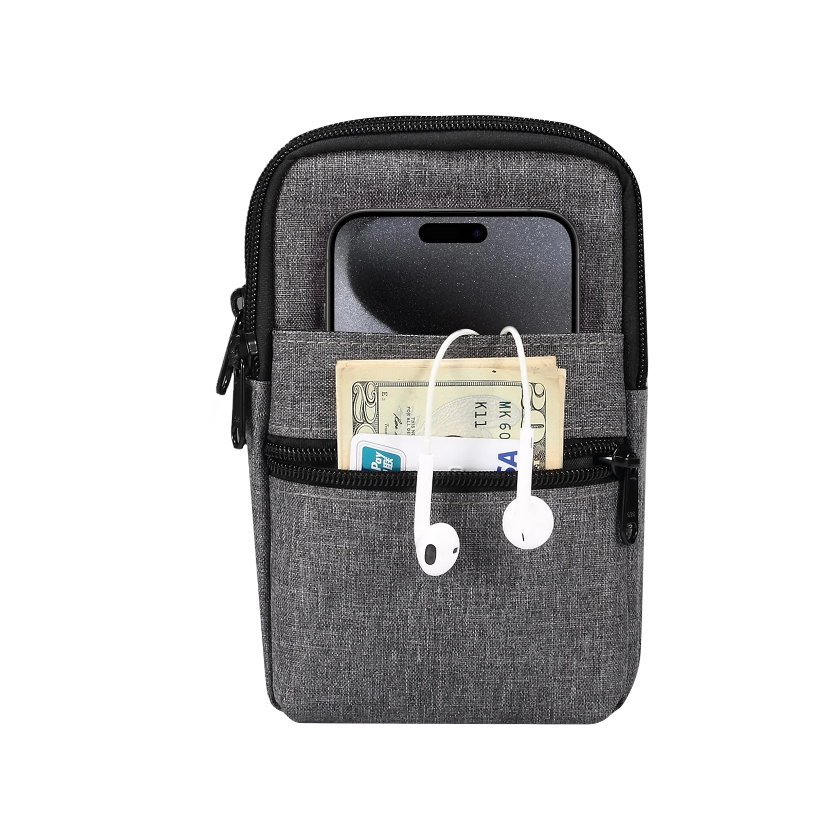 FULAIKATE borsa per telefono impermeabile in Denim da 7.2 \'\'per iPhone 14 Pro Max, custodia multifunzionale in vita e a tracolla per fondina con