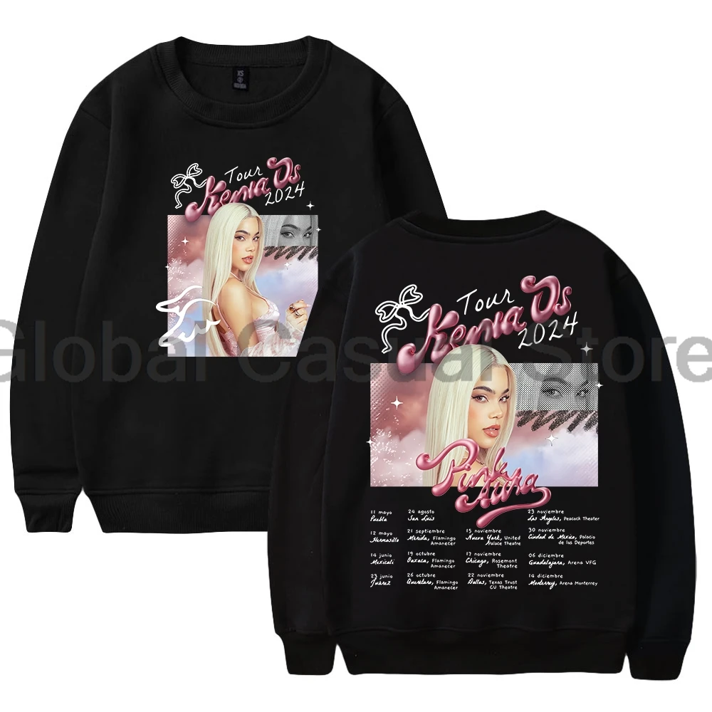 

Kenia Os Pink Aura Tour 2024 Merch Sweatshirt Crewneck Long Sleeve Streetwear Tops Men Women Fashion Clothes