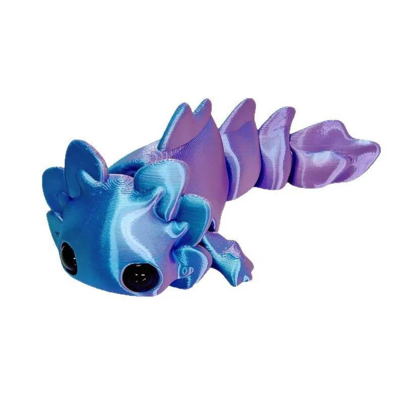 3D-gedrucktes kleines Tier-Set, gemeinsames süßes Salamander-Baby, 3D-gedruckte Tiere für Zuhause, Büro, Basteln, bedruckte Figuren, Weihnachtsgeschenke