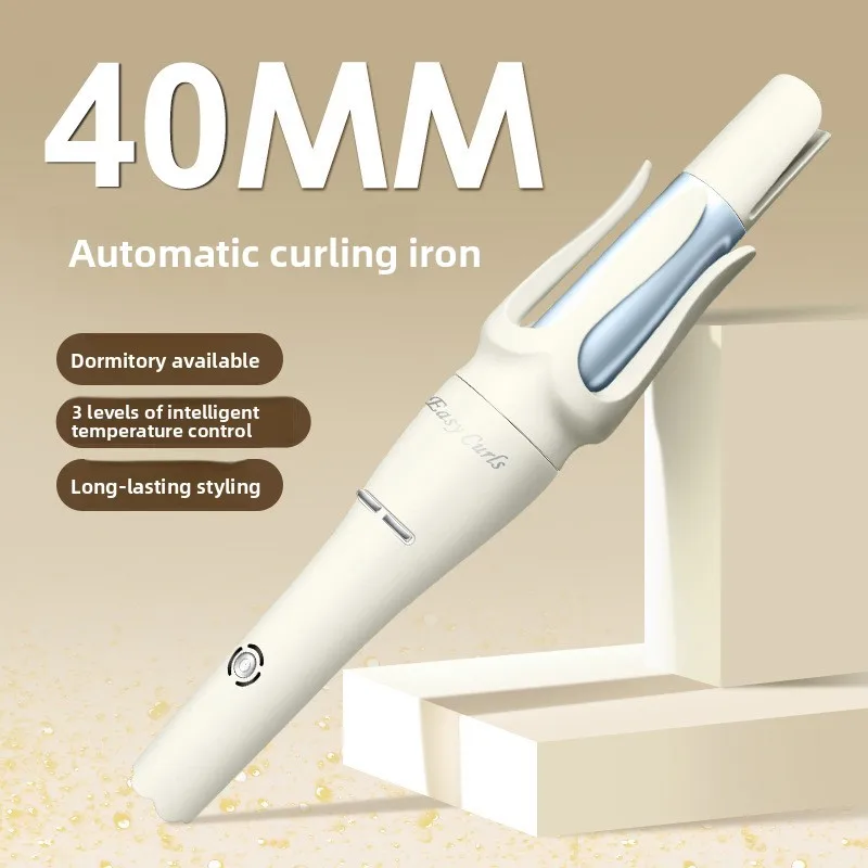 New Automatic Hair Curling Wand 40MM Negative Ion Lazy Big Wave Curler Long‑Lasting Styling Electric Curling Iron
