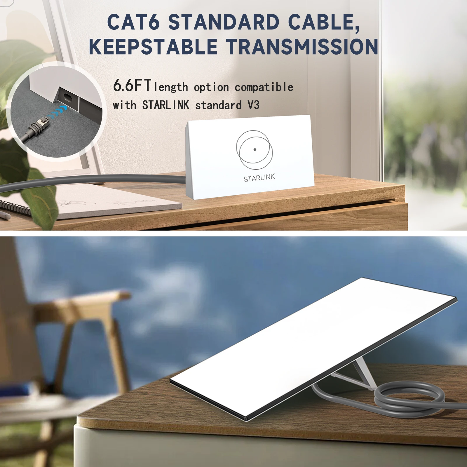 Suntaiho معيار تشغيل Starlink Gen 3 كابل Starlink Cable Gen 3 استبدال كابل V3 القياسي مقاوم للماء Starlink إيثرنت