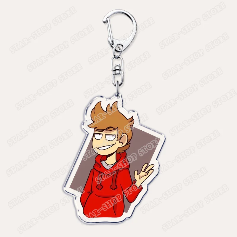 Eddsworld Tord Keychains for Accessories Bag  Anime Comic Ringo Edds Tom Matt Paul Keyrings Jewelry Gamers Fans Friends Gifts