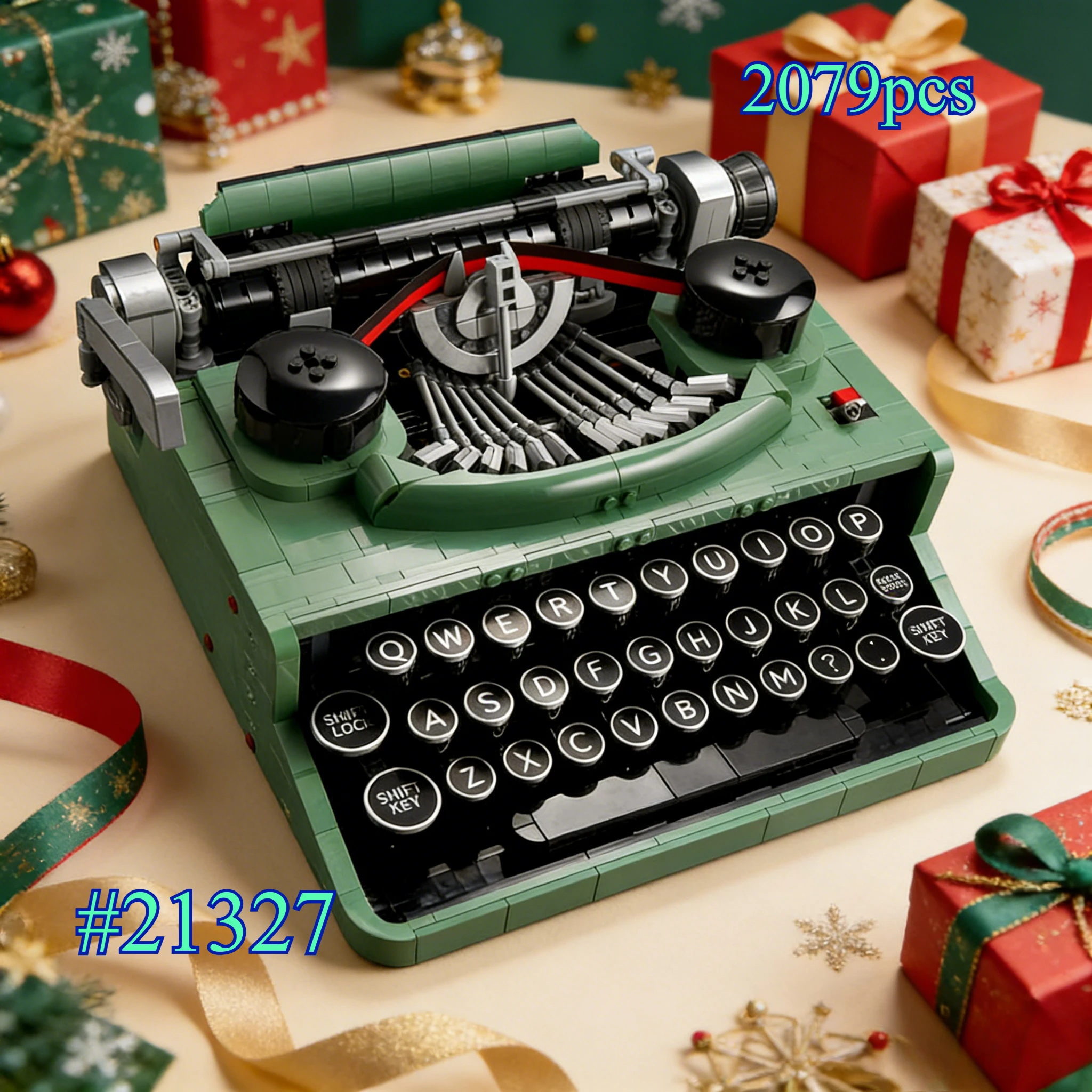 Classic Green Typewriter 21327 Building Blocks Sets Suitable for Christmas Gifts Compatible with Legoed Particles，2079pcs.