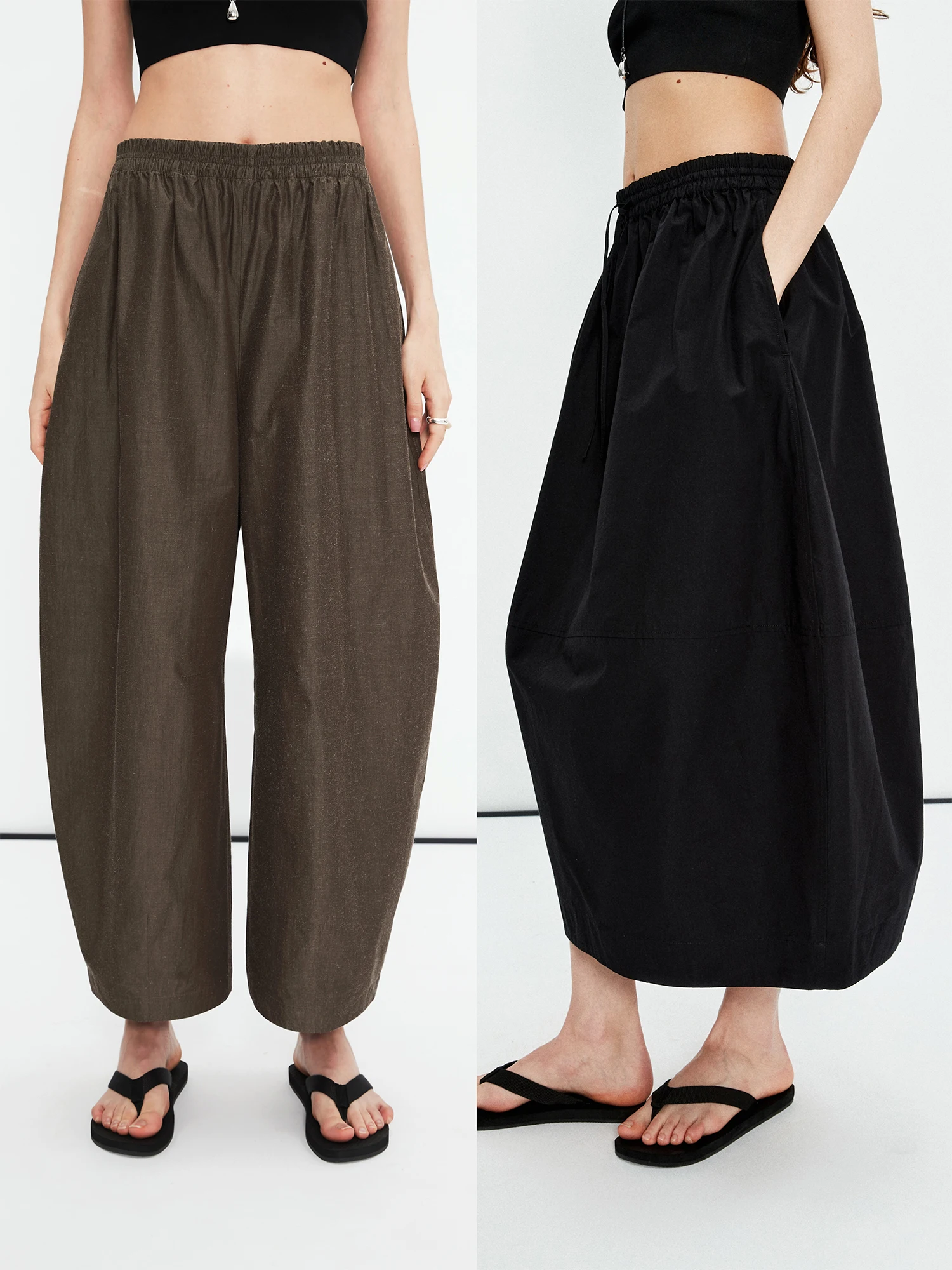 

Юбка-шорты MRS Studios из шелка и хлопка, модный силуэт, длина 7/8, повседневные брюки для женщин