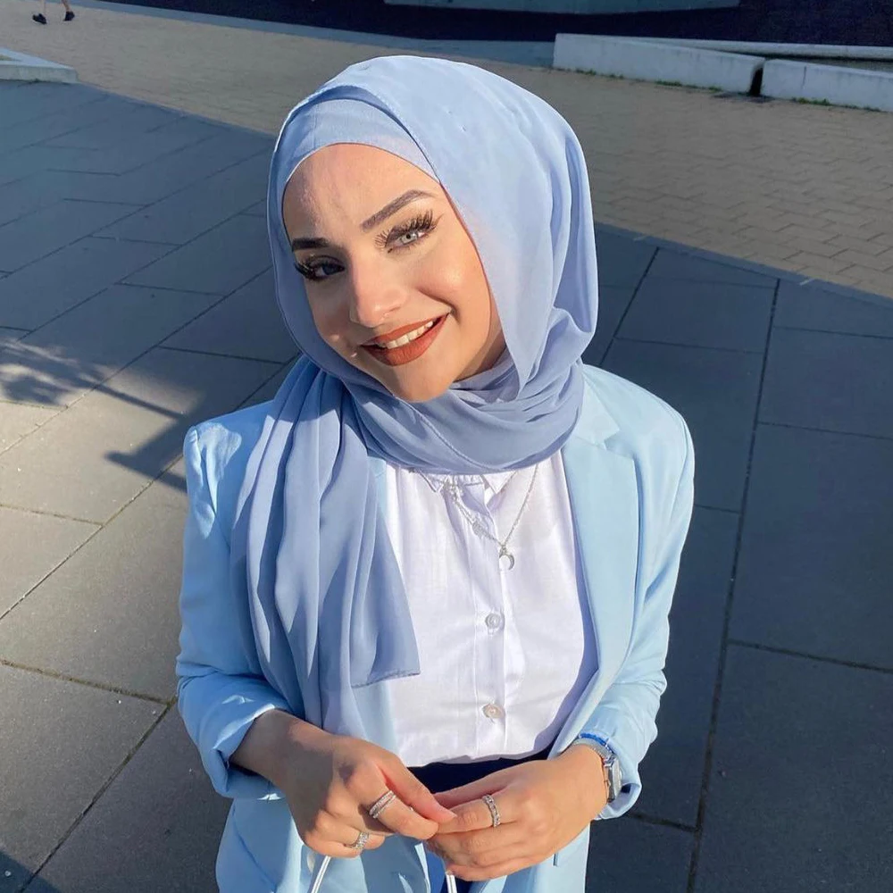 Fashion Beautiful Hijab Scarf Hijab Fashion Arabic Scarfs Plain Chiffon Hijab Scarf